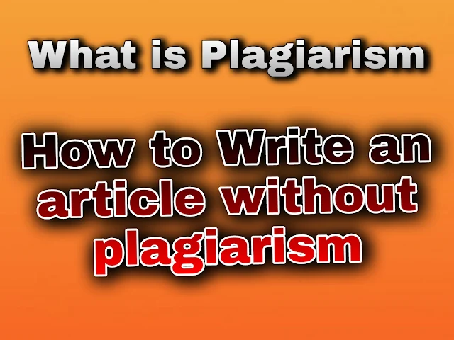 What is plagiarism