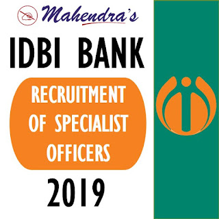 IDBI Bank SO Recruitment 2019