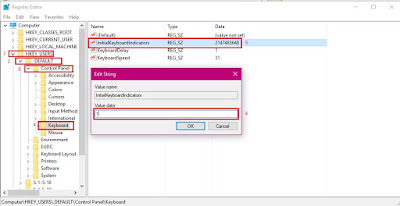 Cara  Menyalakan & Mematikan Numeric Lock pada Keyboard Laptop dengan Registry