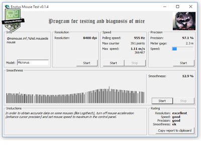 Reviews, DPI, on the fly, software micrurus, review informática Valse, review mircurus, review ratón gaming, review raton gaming micrurus, OMRON, sensor Laser AVAGO A9800, program for testing