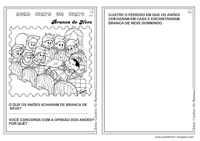 Caderno de Atividades Branca de Neve  Projeto Contos de Fada