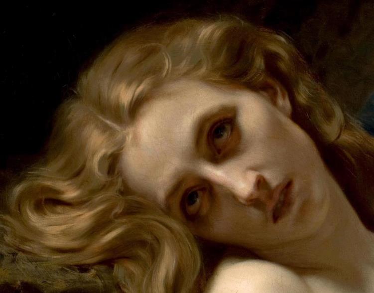 "St. Mary Magdalene in the Cave", 1868 - by Hugues Merle (1823–1881)