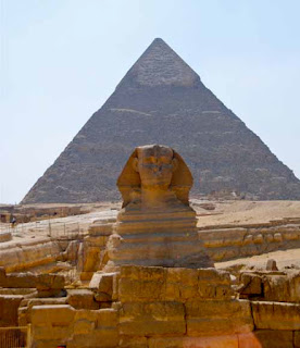 Great Sphinx Pyramid of Khafre Giza Egypt