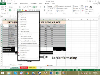 Formatting and Change Border styles in MS Excel