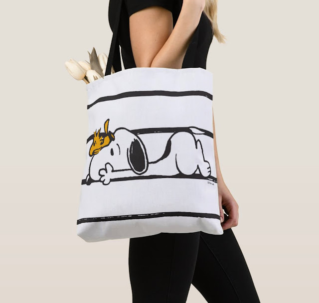 Snoopy bag. Snoopy and Woodstock on a ladies tote bag.