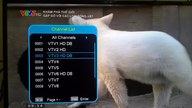 Giao diện chính của đầu kỹ thuật số DVB T2 hiện nay