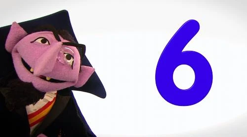 Sesame Street Episode 4602. The Count and his friends present the number of the day 6.