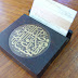 Square shaped wooden paperweight & card holder with personalized gold plated medal. Your text and logos can be incorporated into the designs you choose. www.medalit.com - Absi Co