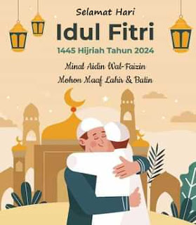 gambar ucapan minal aidin wal faizin idul fitri 2024