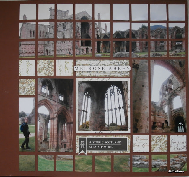album mozaikowy -ruiny szkockiego opactwa