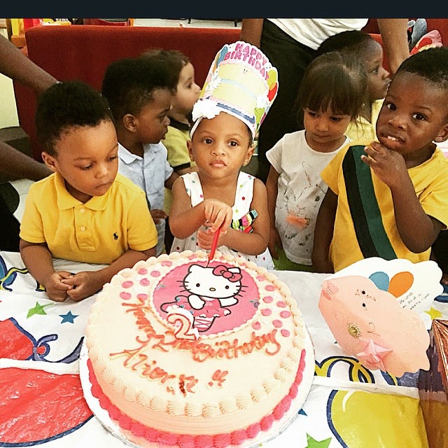 Omotayo Okoye celebrate daughters