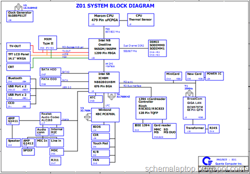 Acer Aspire 4320 4720 4720g 4720z 4725z, Quanta Z01 Free Download Laptop Motherboard Schematics 