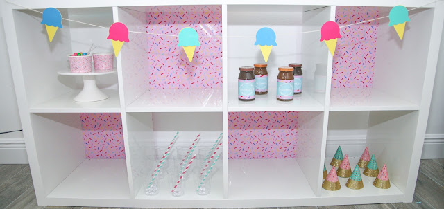 DIY Ice Cream Party Banner with Cricut by popular Party Planning blog The Celebration Stylist