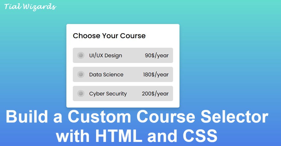 Build a Custom Course Selector with HTML and CSS