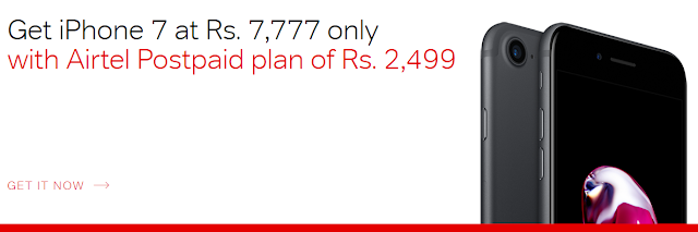 Airtel Sell iPhone 7 in Just Rs.7777 