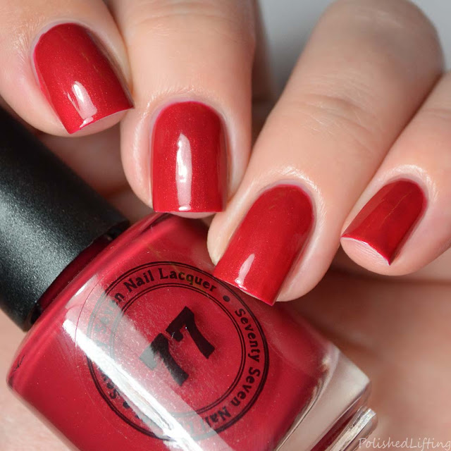 red shimmer nail polish