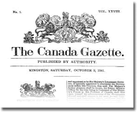 canada gazette