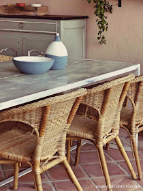 anne charriere vintage, madriers pour table terrasse, 