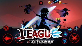 Free Download League Of Stickman 2017 Ninja MOD APK Full Version Unlimited Money + Gems for Android