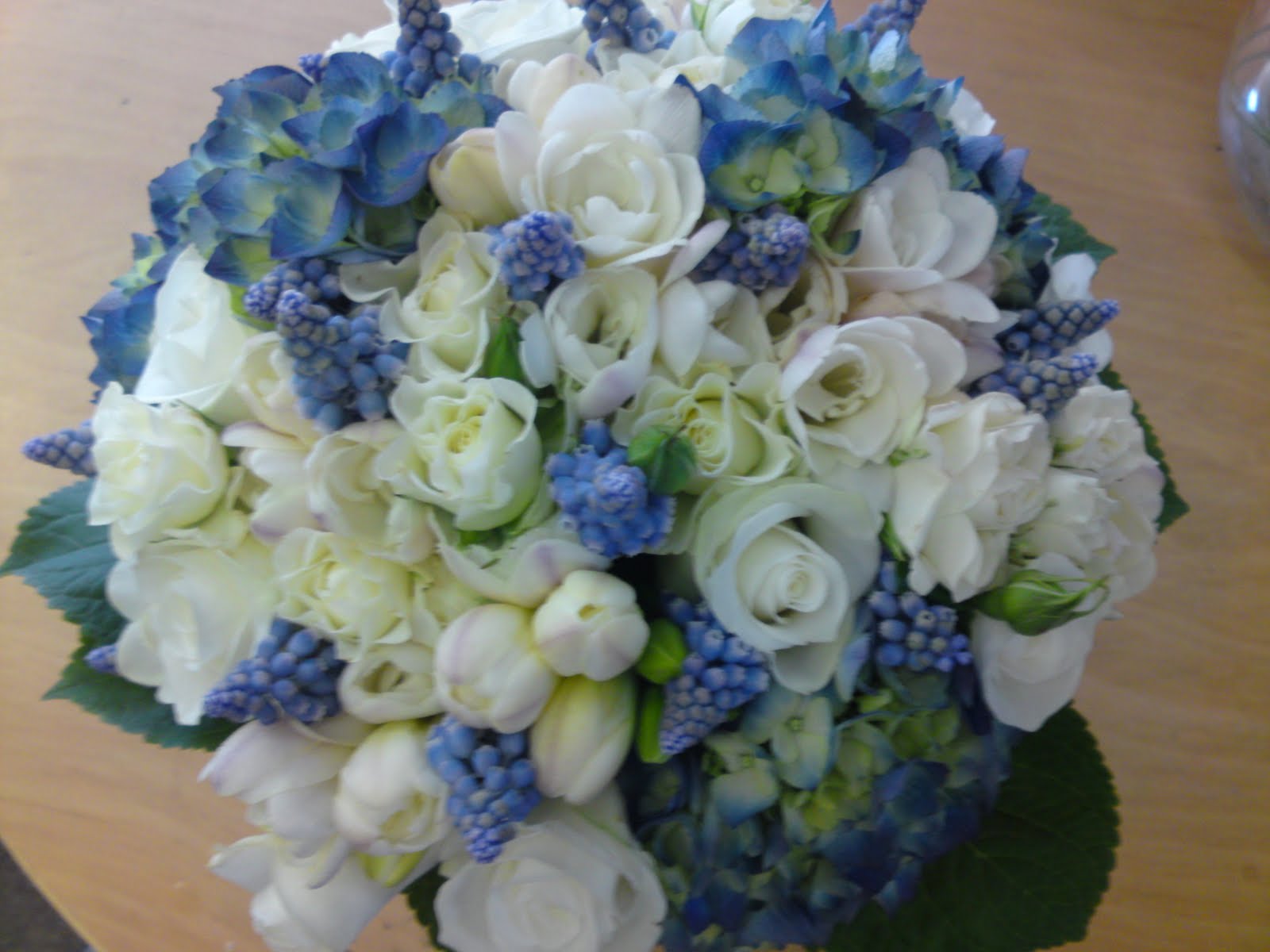 Blue wedding flowers