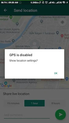 Cara Share Location di WhatsApp
