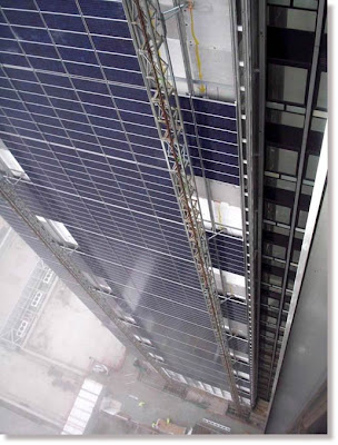 Skyscraper with solar panels