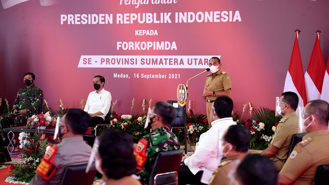 Gubernur Edy Laporkan Penurunan Kasus Covid-19 di Sumut ke Presiden Jokowi