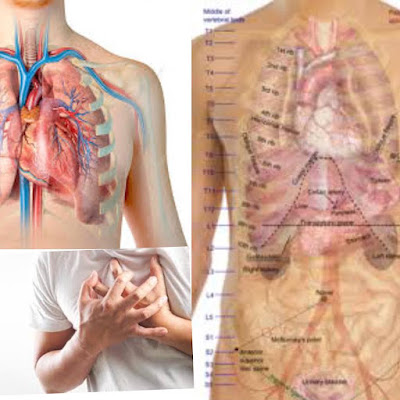 Chest pain is a power full and you can't stand up straight if you have chest pain.