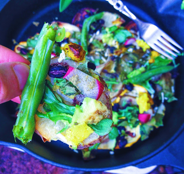 Crispy Cast Iron Skillet Potato Nachos (Gluten Free, Vegan)