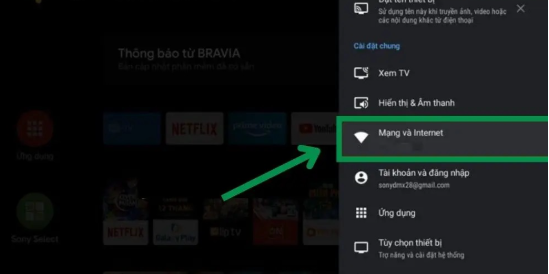 Cách 2: Kiểm tra trạng thái mạng TV của bạn