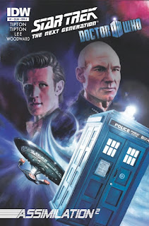 cover of the Doctor Who Star Trek TNG comic book