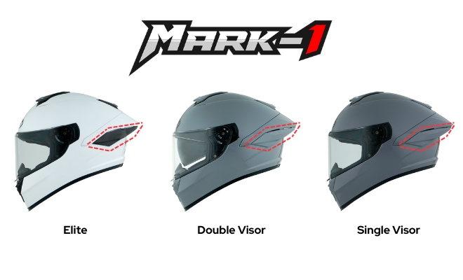 Perbedaan NHK Mark 1 elite dengan single visor dan double visor