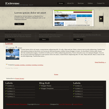 Extreme Blogger Template