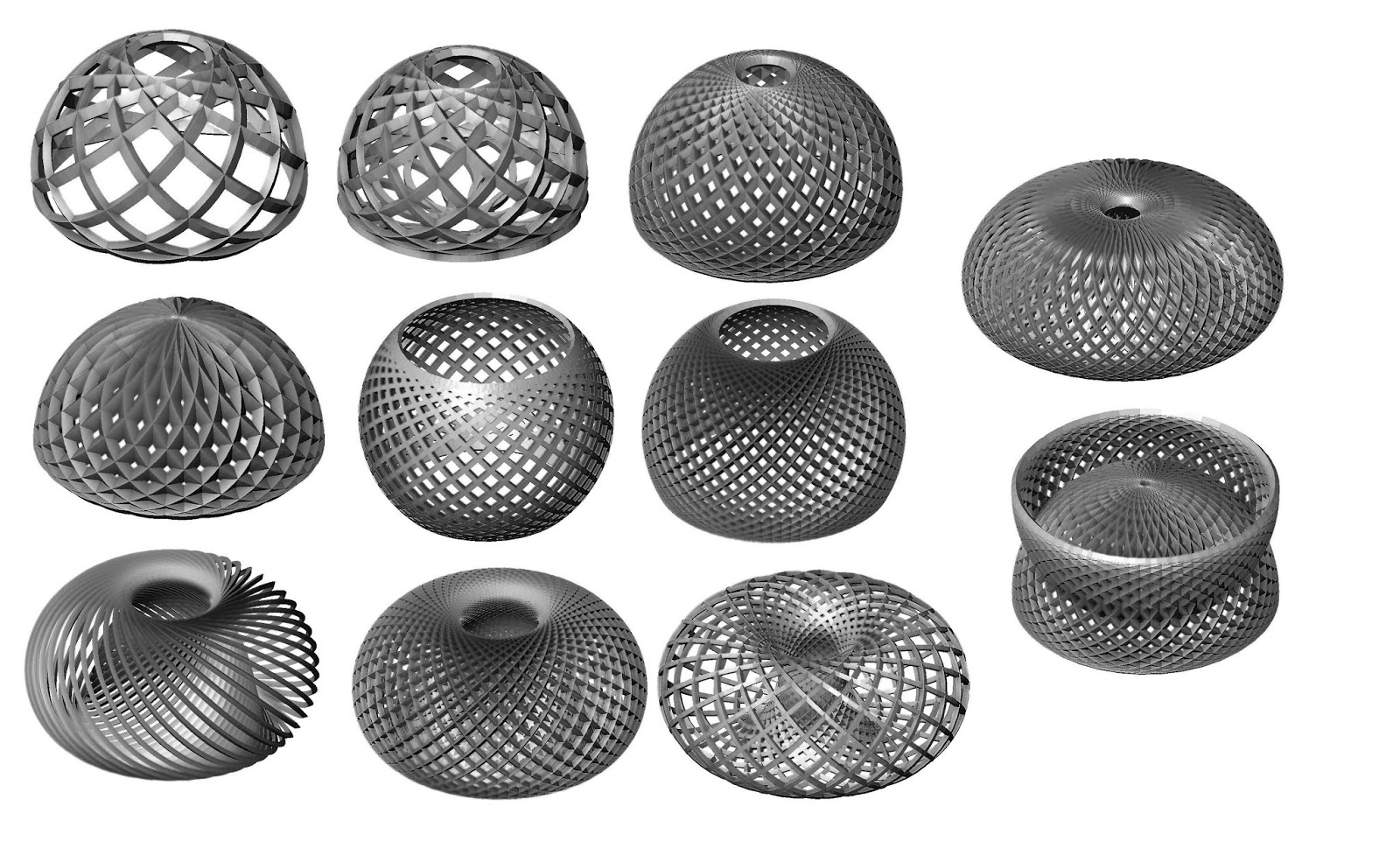 Abstract spherical patterns Free 3D print model,Art Cam, Stl File