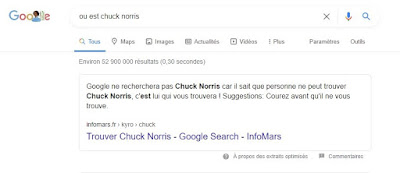 Google Easter Egg ou est chuck norris