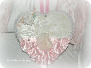 Soft pink ruffles, pearls, vintage flocked wallpaper and fLeurs (ruffles)