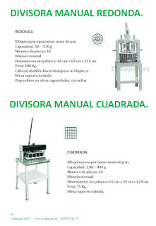 Divisora Manual Redondas y Cuadradas.