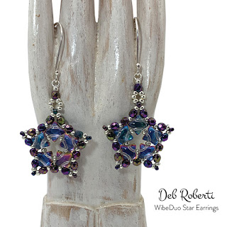 free WibeDuo Star Earrings pattern