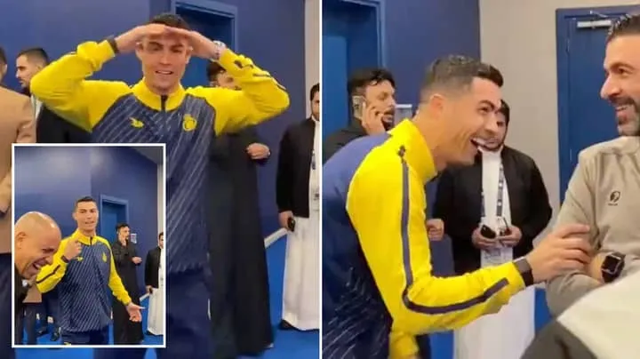 "He Seems Genuinely Happy.":  Fans React As Video Emerges With Ronaldo Cracking Jokes In The Tunnel Before Al Nassr's 2-0 Win