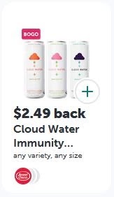 $2.49/2 off Cloud water ibotta cashback rebate *HERE*(value may vary)