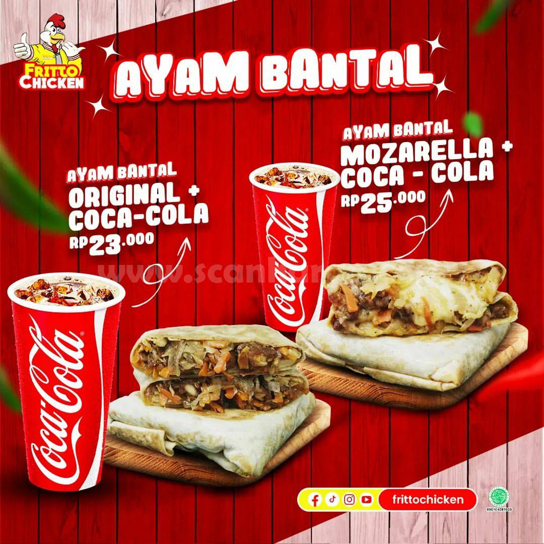 Promo Fritto Chicken – Paket Ayam Bantal + Coca Cola mulai Rp. 23.000