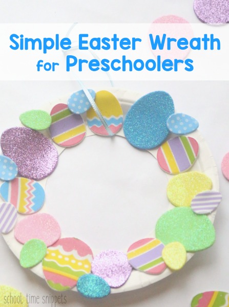 Paper Plate Easter Wreath Kid Craft School Time Snippets