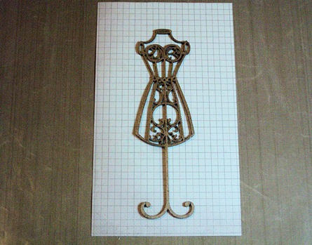 KaiserCraft Wooden Flourish painted with Glim Glam