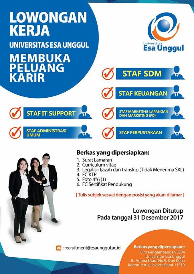 Lowongan Pustakawan di Universitas Esa Unggul, Jakarta Barat ~ Pustakawan Jogja