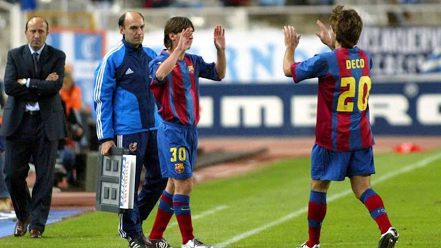 Lionel Messi Debut in Barcelona Photo