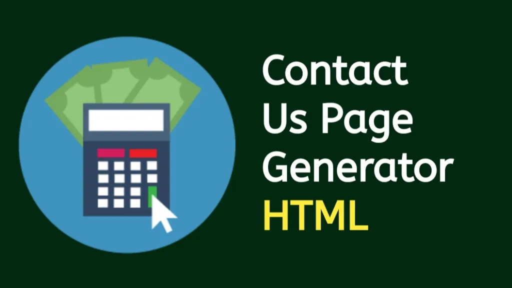 Contact us page generator HTML