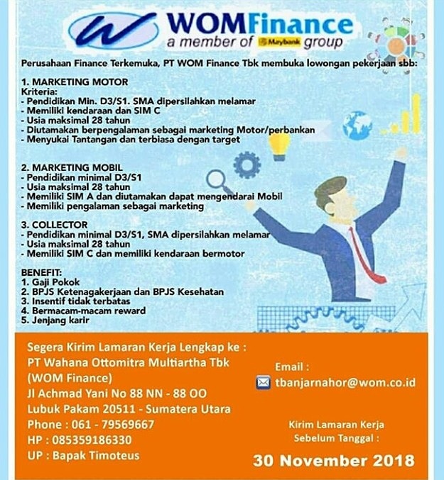 Pekerjaan Teller Di Wom Finance - Di zaman sekarang tidak lah muda mencari pekerjaan ...