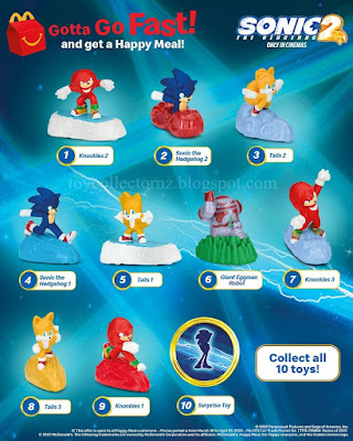 McDonalds Sonic 2 Toys 2022 Philippines Set of 8 toys