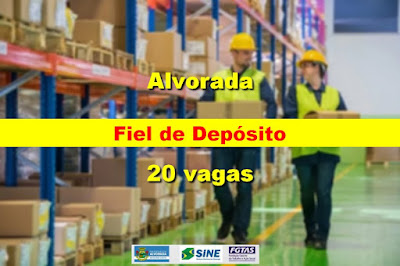 Sine de Alvorada anuncia 20 vagas para Fiel de Depósito