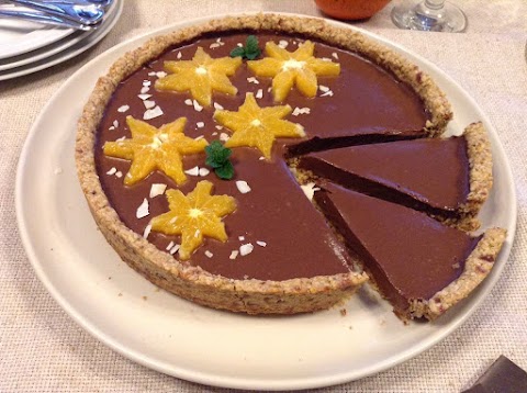 Tarte chocolate e laranja (proteica; saudável; fit; sem glúten; opção vegan)